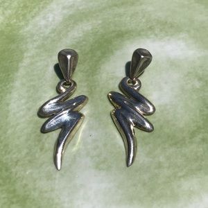 Sterling Silver Lightning Bolt Earrings